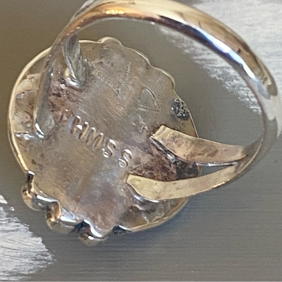 Vintage Native American Turquoise Sterling Silver Ring - Picture 10 of 12